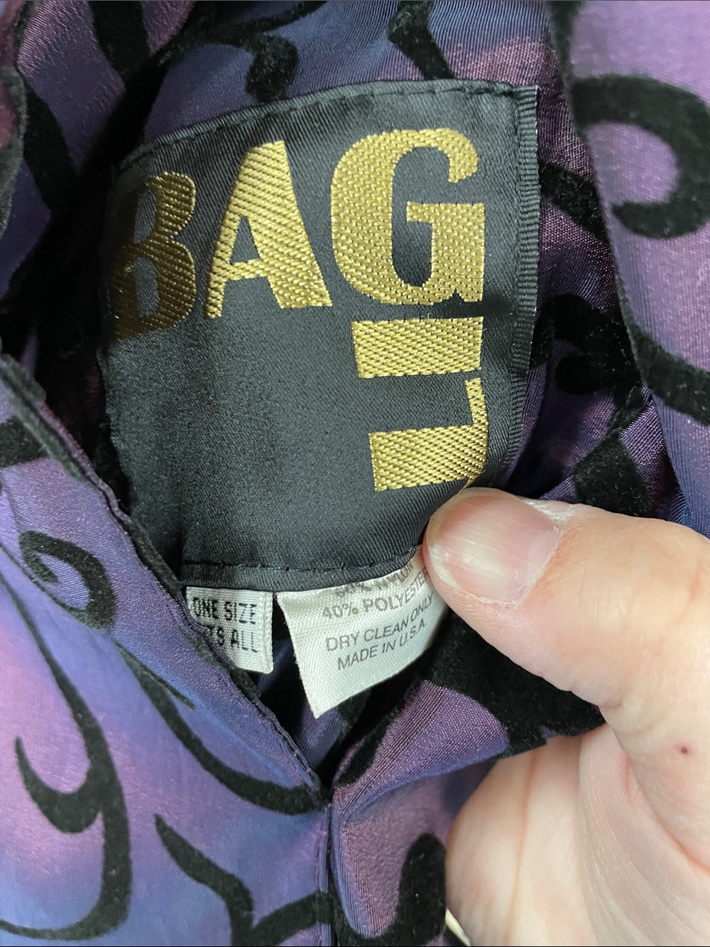 Bag It Purpe Reversible Coat One Size - Picture 3 of 4